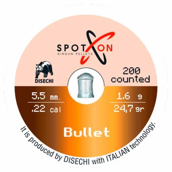 Spoton Bullet Pellets (5.5 mm, 1.6 g, 200 pcs.)
