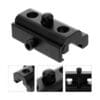 Buvele Carbon Bipod for sling swivel stud (height 15.2 – 22.9 cm) with Weaver/Picatinny adapter.