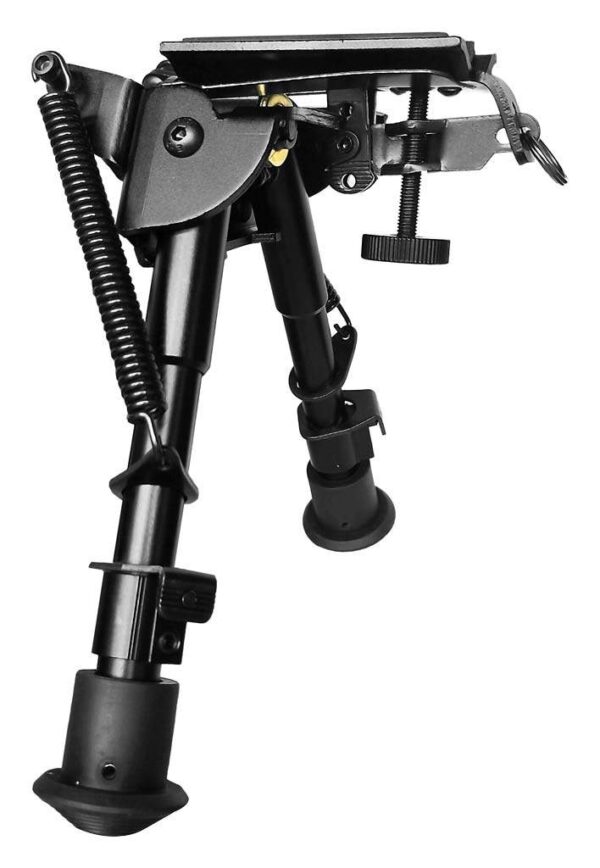 Buvele Bipod for sling swivel stud (height 15.2 – 22.9 cm) with Weaver/Picatinny adapter