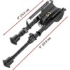Buvele Carbon Bipod for sling swivel stud (height 15.2 – 22.9 cm) with Weaver/Picatinny adapter.