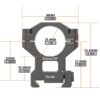 Discovery Scope Mount 6061 Rings (25.4 mm) Medium for Picatinny. Height 19.3 mm