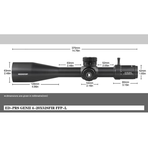 Riflescope Discovery Optics ED-PRS GEN2 4-20×52 SFIR FFP-L