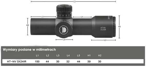 Riflescope Discovery Optics HT-NV 3×24 IR