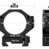Discovery Scope Mount Rings 6061 Series (30 mm) Low for Picatinny. Height – 9.5 mm