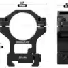Discovery Scope Mount Rings 6061 Series (30 mm) High for Picatinny. Height – 22 mm