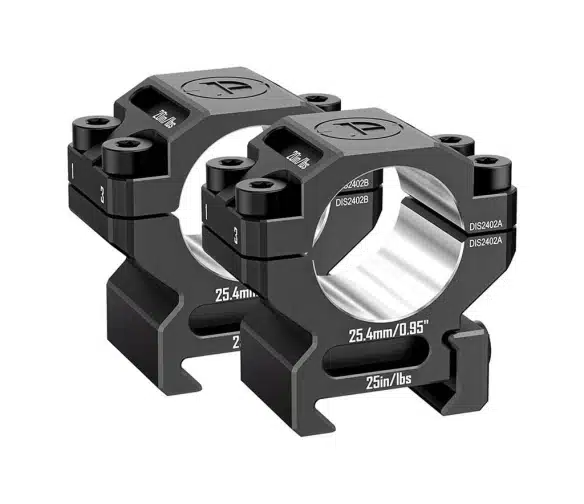 Discovery Scope Mount 6061 Rings (25.4 mm) Low for Picatinny. Height 11.4 mm