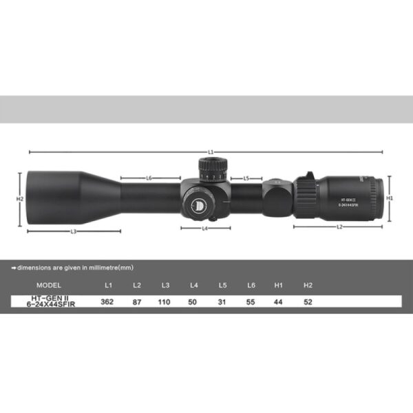 Riflescope Discovery Optics HT Gen2 6-24×44 SFIR FFP