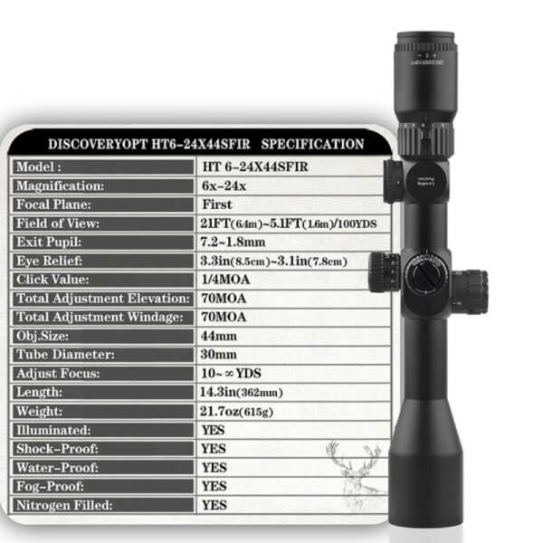 Riflescope Discovery Optics HT Gen2 6-24×44 SFIR FFP