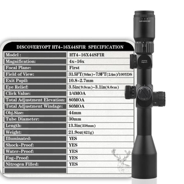 Riflescope Discovery Optics HT Gen2 4-16×44 SFIR FFP
