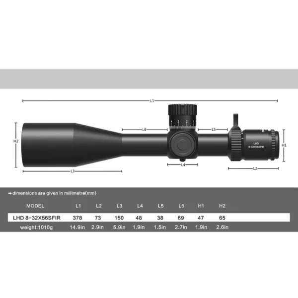 Riflescope Discovery Optics LHD 8-32X56SFIR FFP-Z