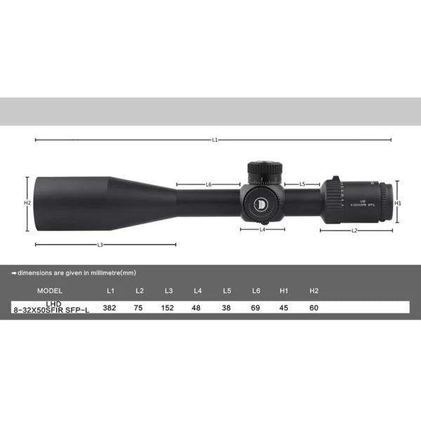 Riflescope Discovery Optics LHD 8-32X50SFIR SFP-L