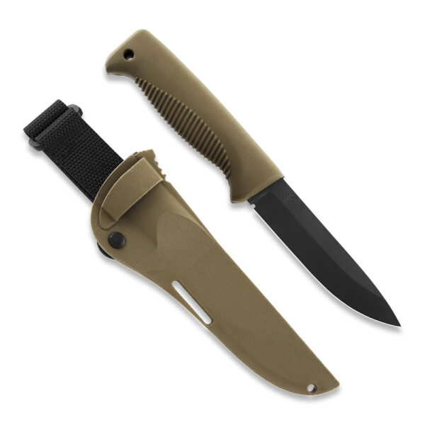 Peltonen M07 Ranger Knife – Coyote Handle (Cerakote Blade, Composite Sheath)