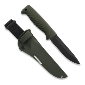 Peltonen M07 Ranger Knife – Green Handle (Green Blade, Composite Sheath)