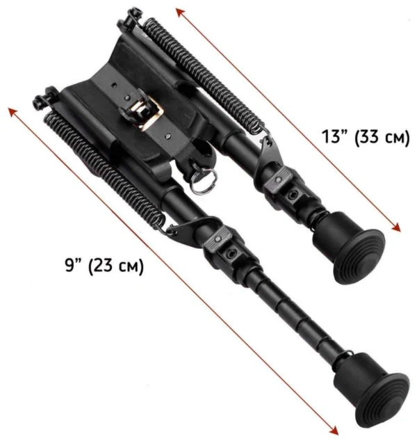Buvele Bipod for sling swivel stud (height 23 – 33 cm) with Weaver/Picatinny adapter