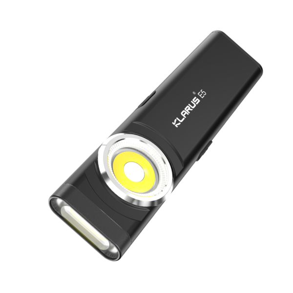 KLARUS E5 Magnetic EDC Flashlight – Ultra-Light Dual Light Pocket Flashlight with USB-C Charging