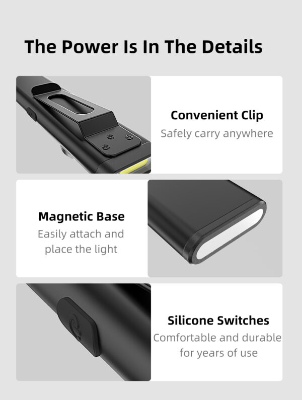 KLARUS E5 Magnetic EDC Flashlight – Ultra-Light Dual Light Pocket Flashlight with USB-C Charging