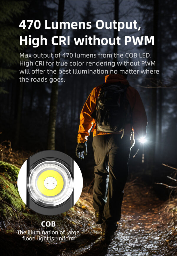 KLARUS E5 Magnetic EDC Flashlight – Ultra-Light Dual Light Pocket Flashlight with USB-C Charging