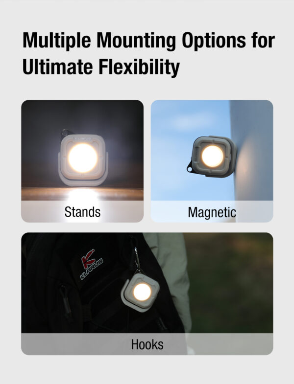 KLARUS CL5 Compact Camping Light – 650 Lumens, USB-C Rechargeable, Magnetic Base